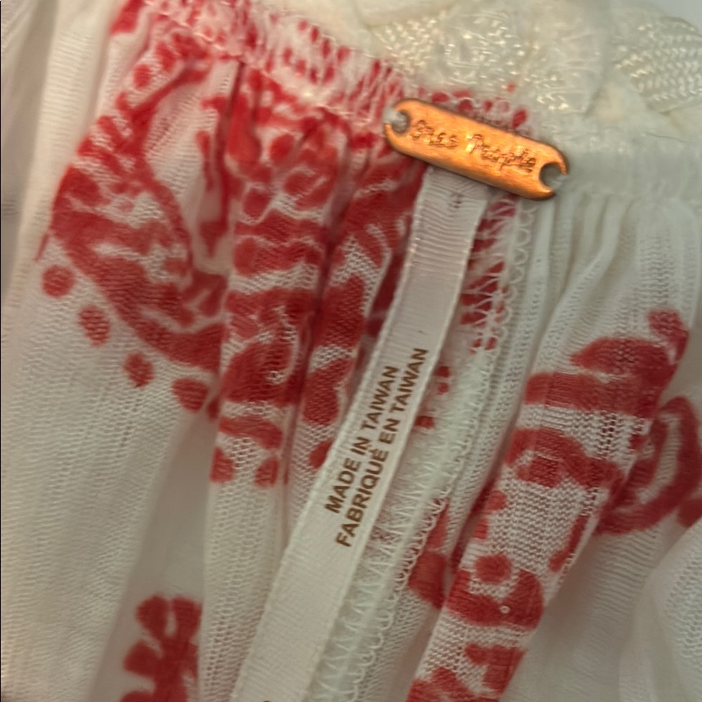 Free People red And white cover up. - Picture 8 of 13